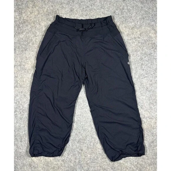 Lululemon Dance Studio Cropped Pants Women’s 6 Black Wide Leg Baggy 20” Inseam - Picture 1 of 8